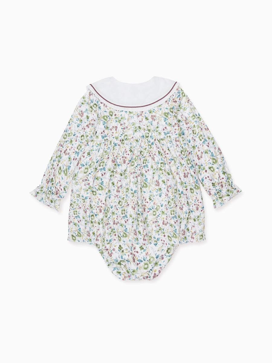 baby green floral calista set