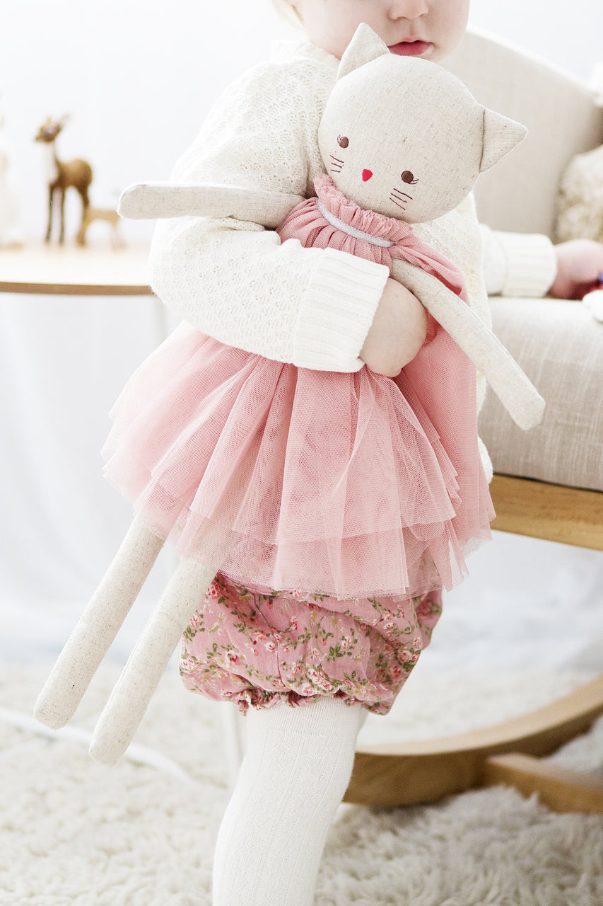 aurelie linen cat doll blush