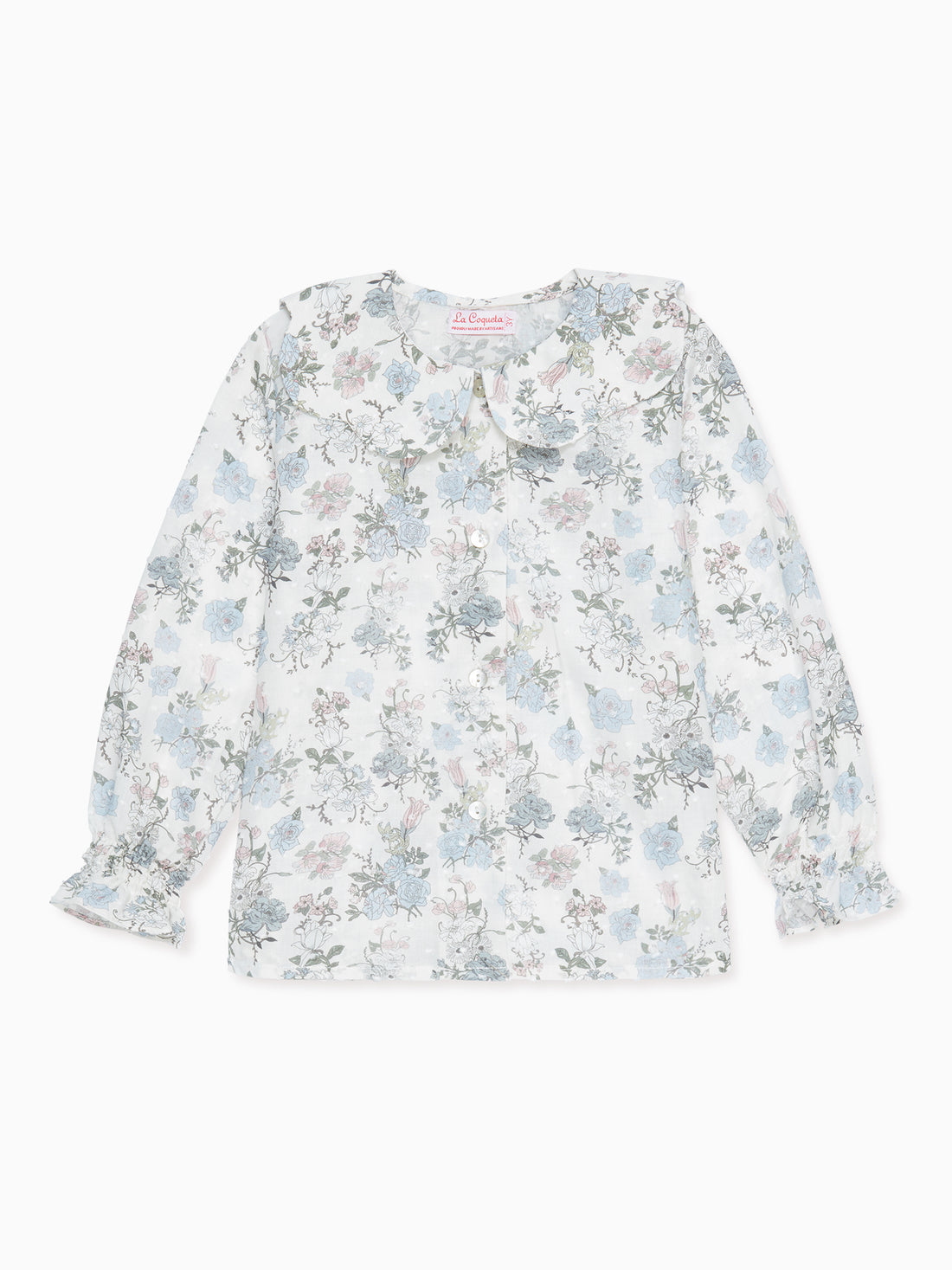 baby blue floral carlotta shirt