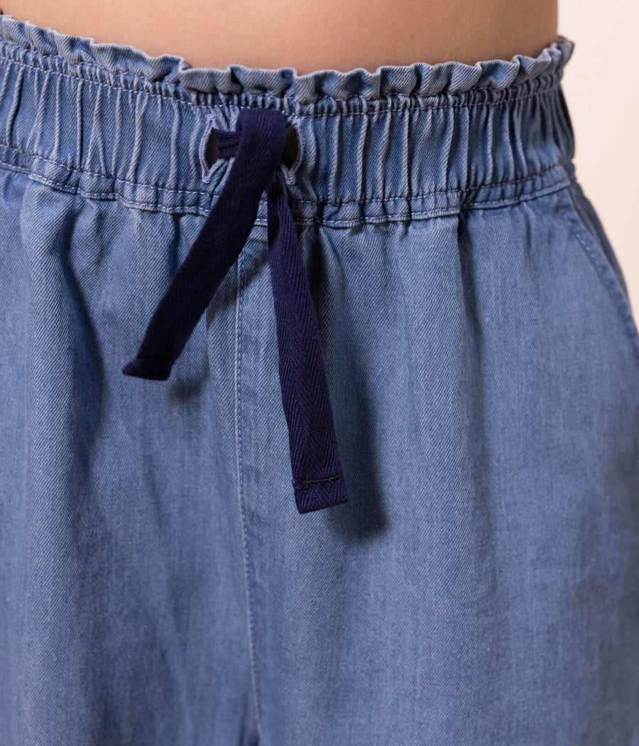 wide leg denim pant