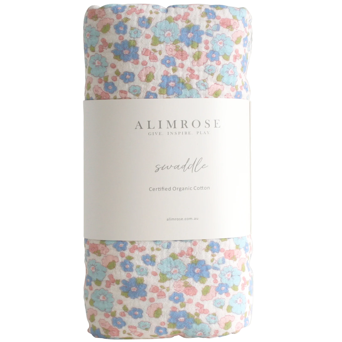 muslin swaddle  liberty blue