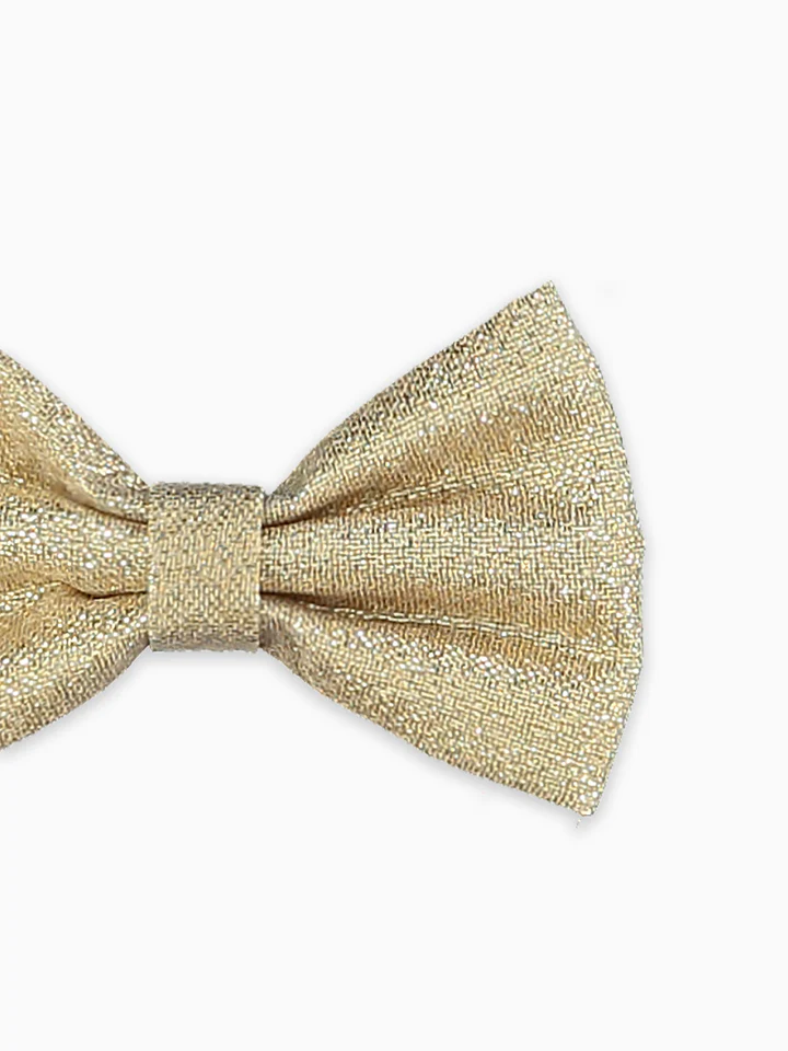 girls small bow clip gold