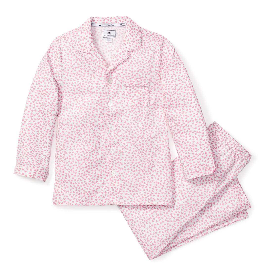 girls pink sweetheart pajamas set