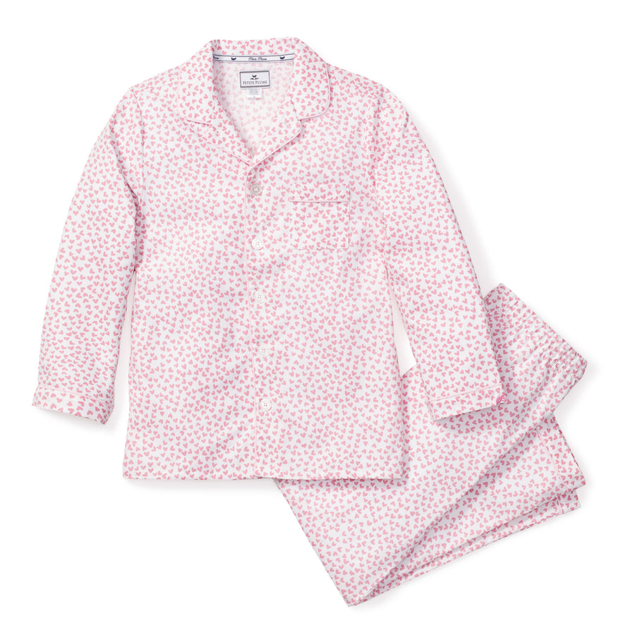 girls pink sweetheart pajamas set