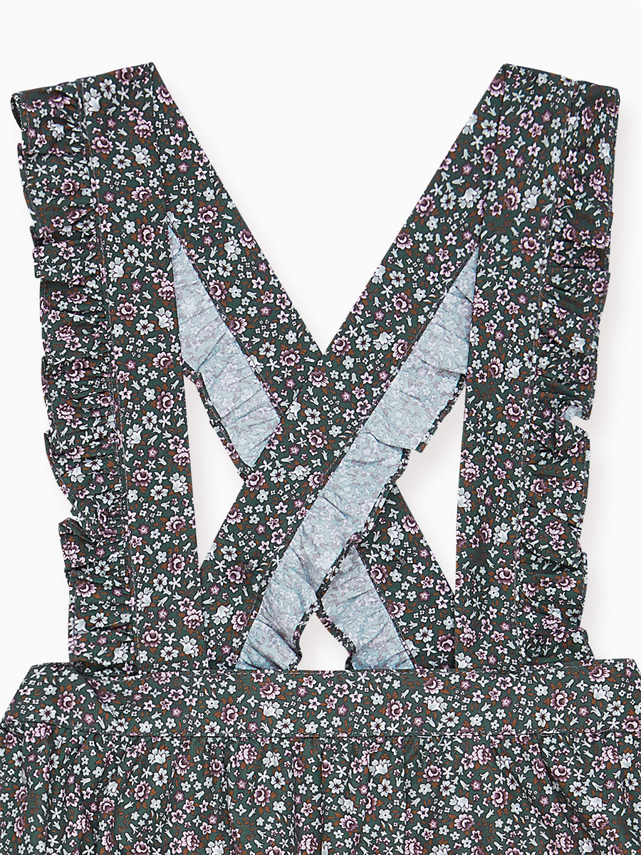 girls green floral agata skirt