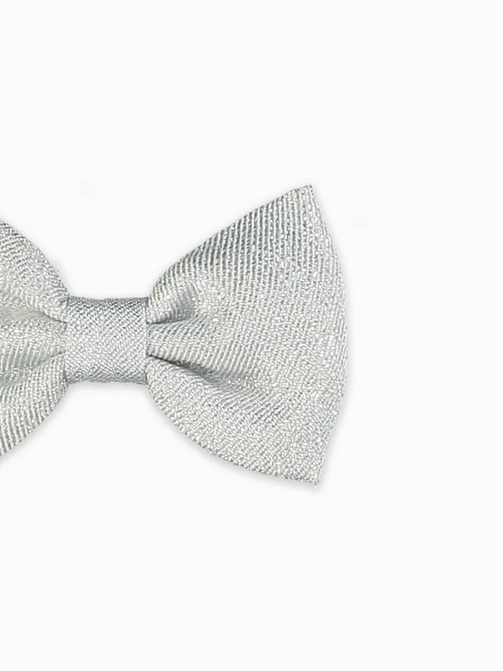 girls small bow clip silver