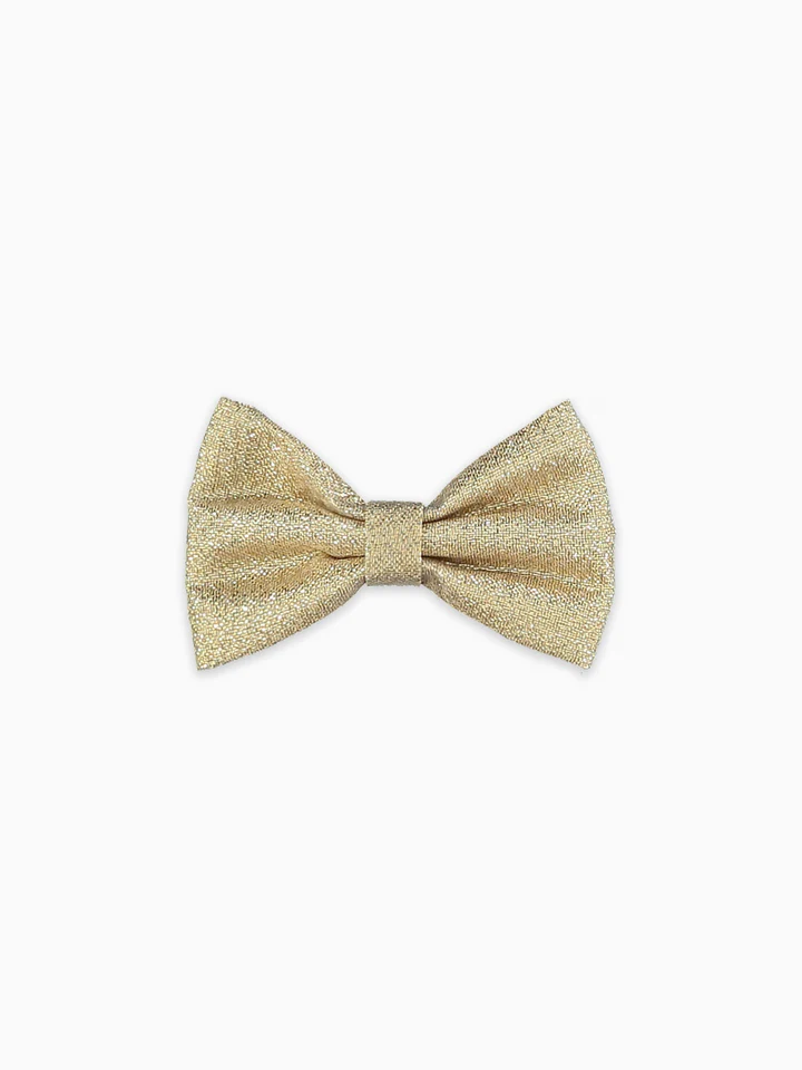 girls small bow clip gold