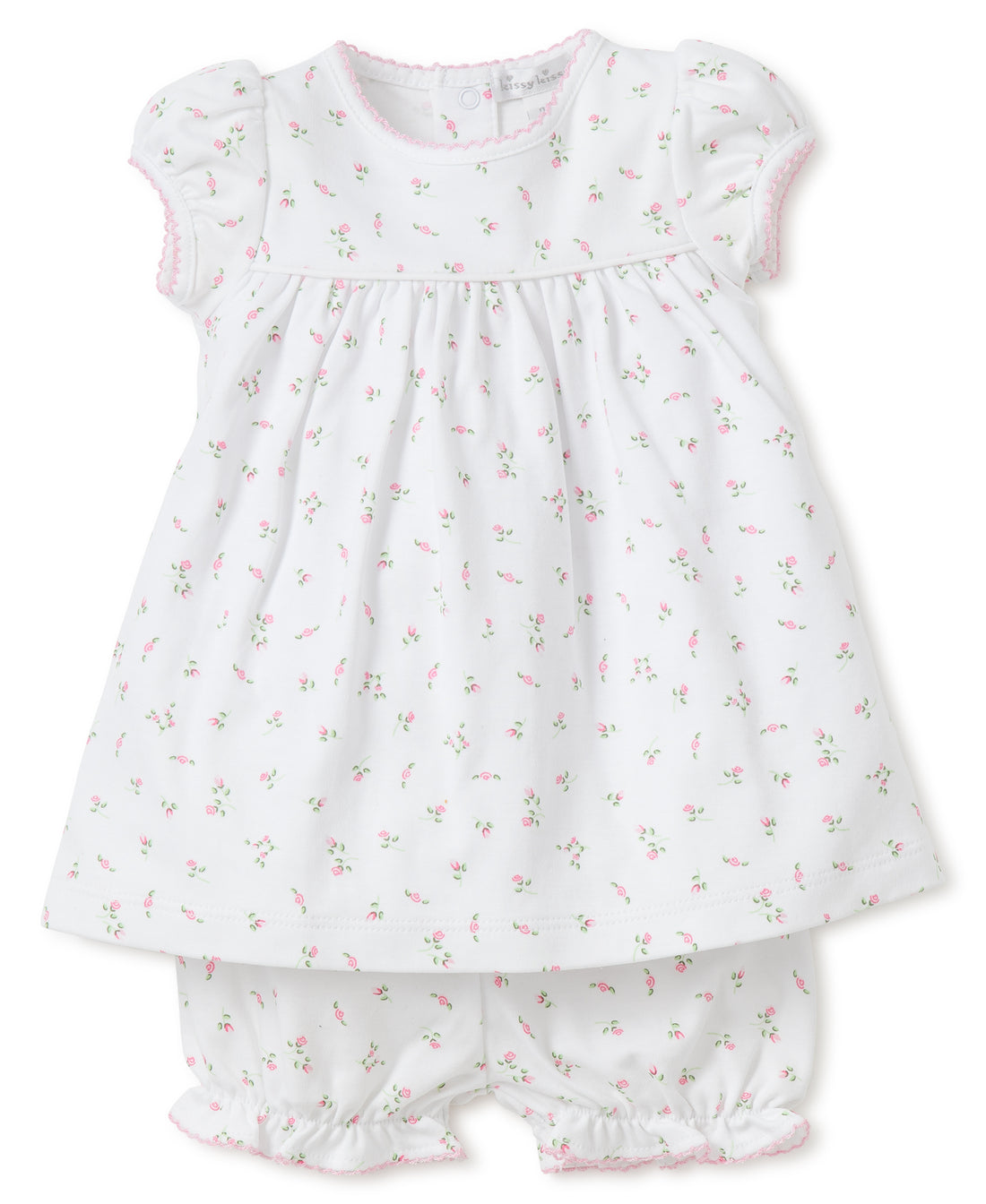 baby multi garden roses dress & diaper cover