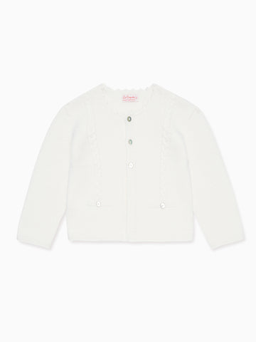 baby ivory feria cardigan