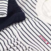 ls stripe dress w/legging