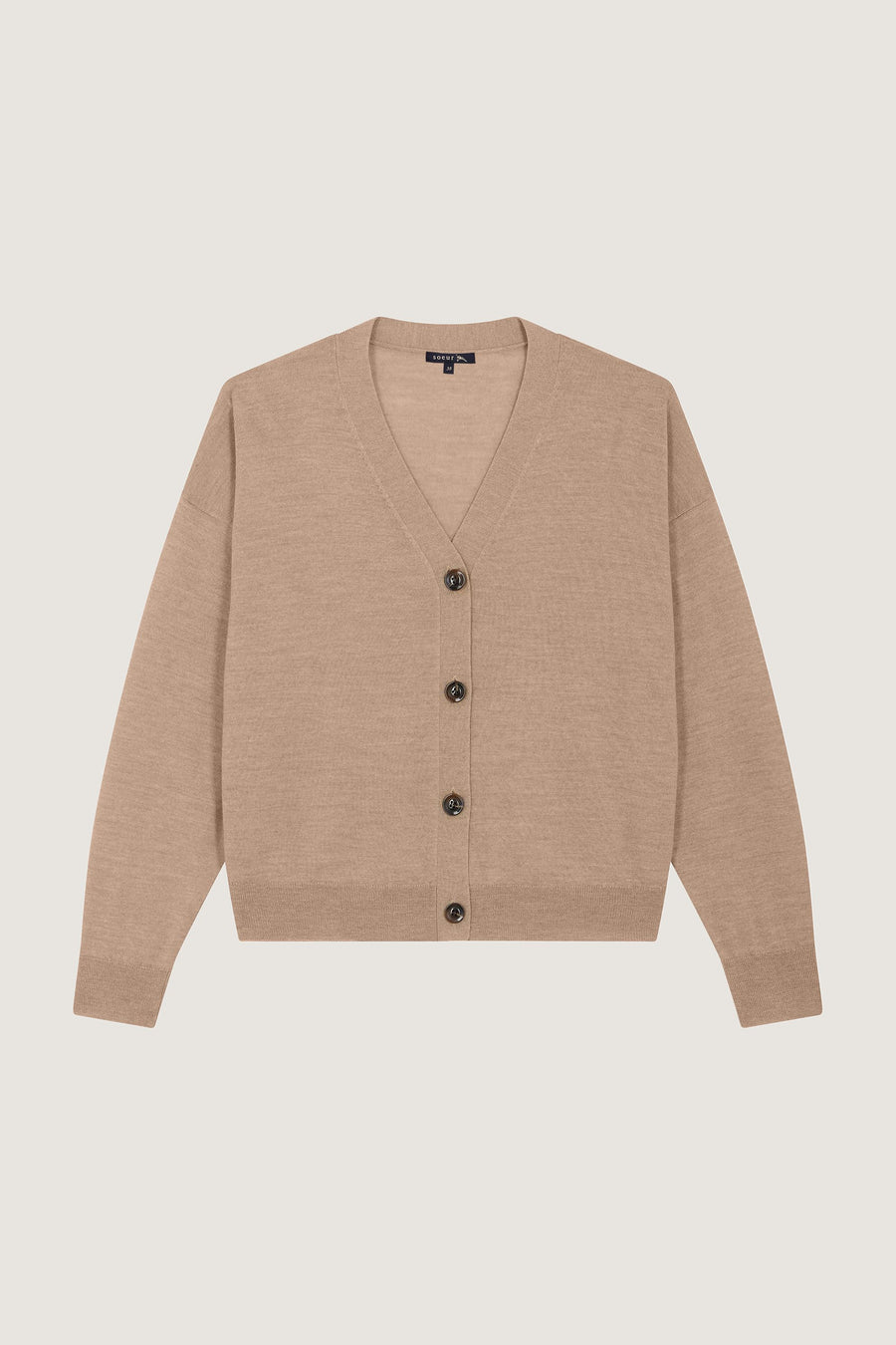 beige women's idem cardigan
