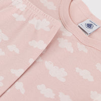 girls pink cloud loungewear ls top & pant