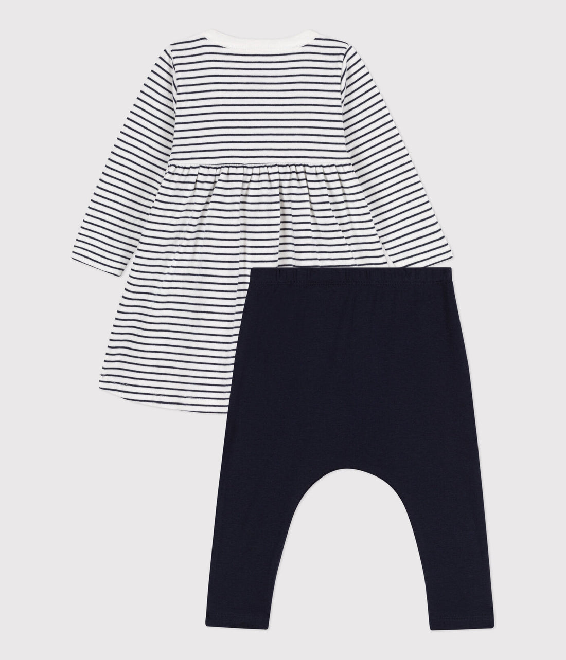 ls stripe dress w/legging