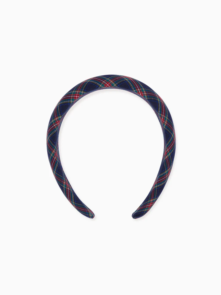 girls tartan wide headband