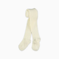 girls ivory ribbed tights