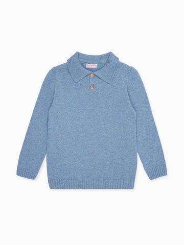 boys dusty blue brio jumper