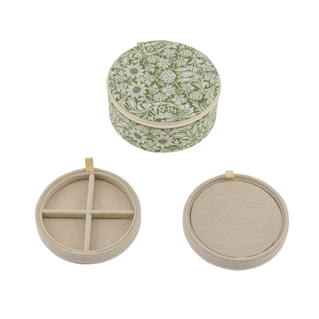 round jewelry box liberty mortimer green
