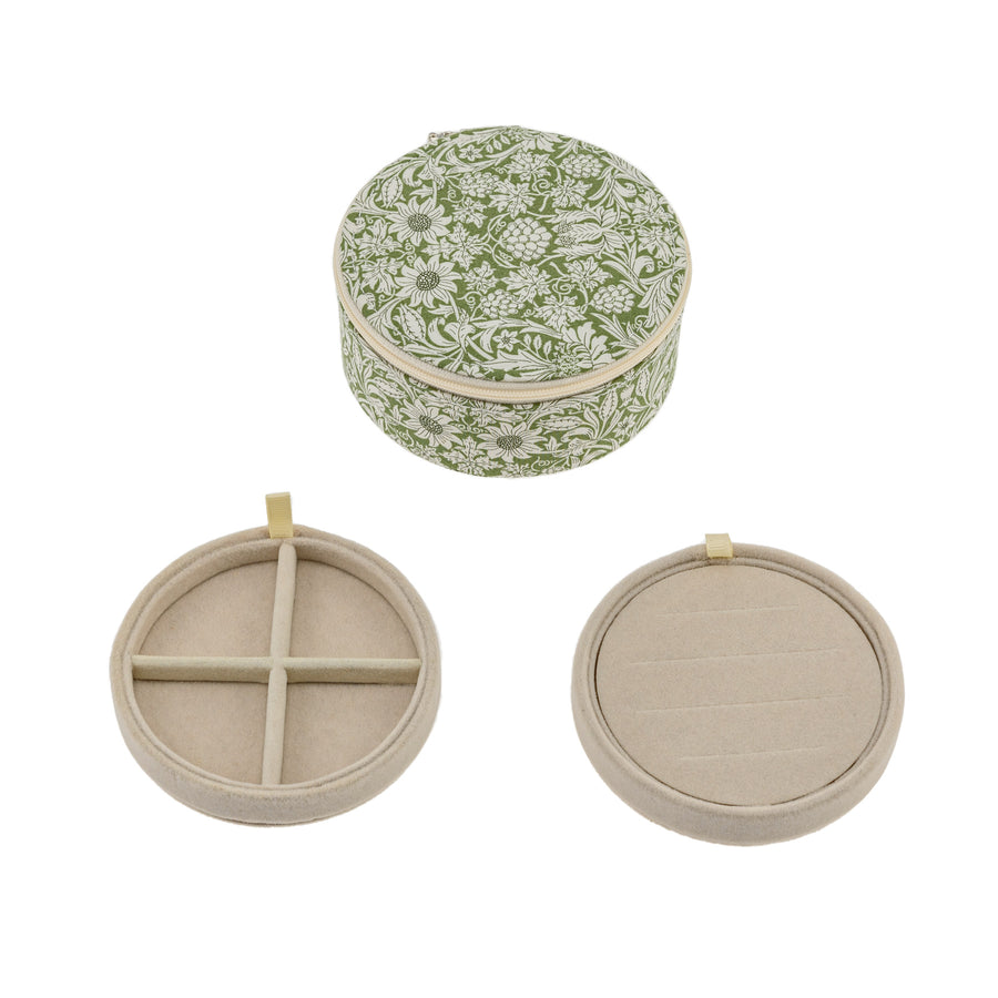 round jewelry box liberty mortimer green