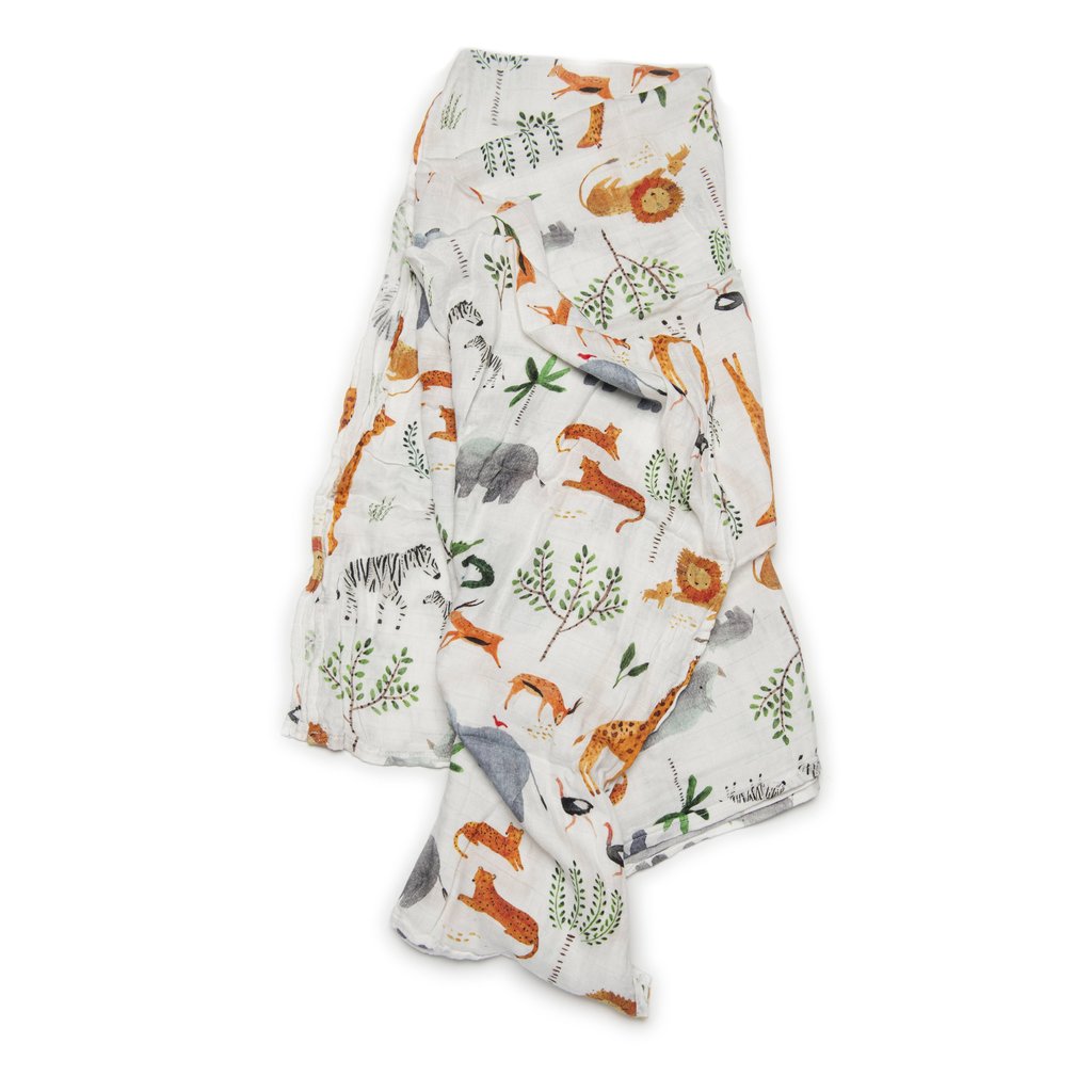 muslin swaddle safari jungle