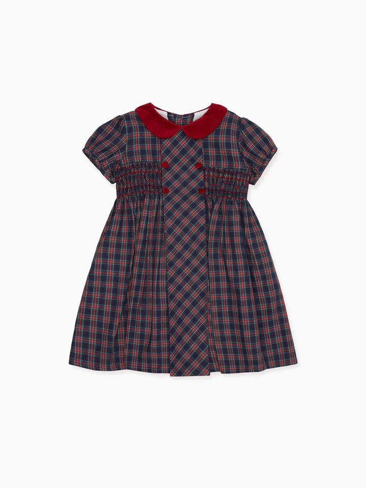 girls tartan arcadia smock dress