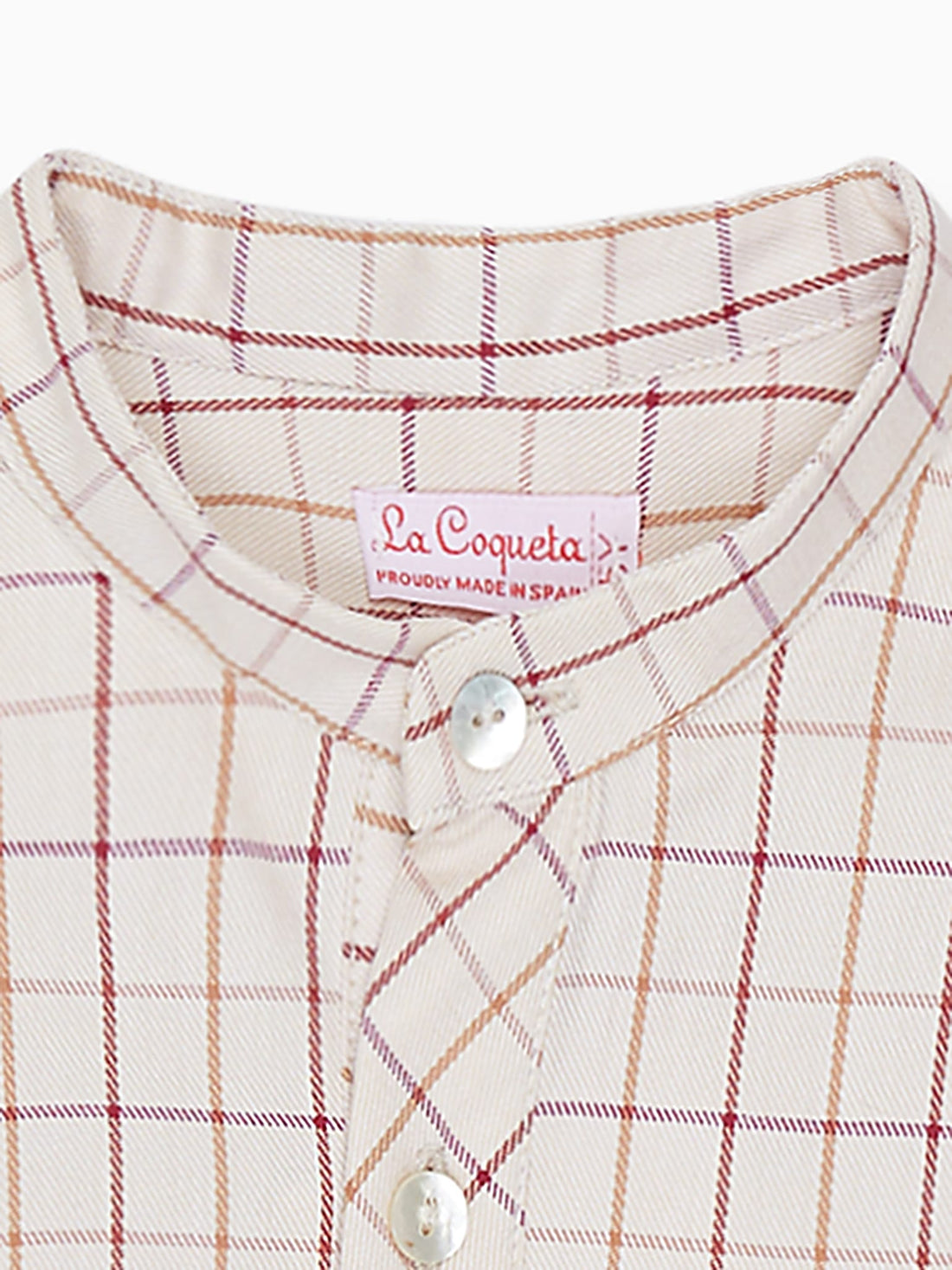 boys burgundy check jazmin shirt