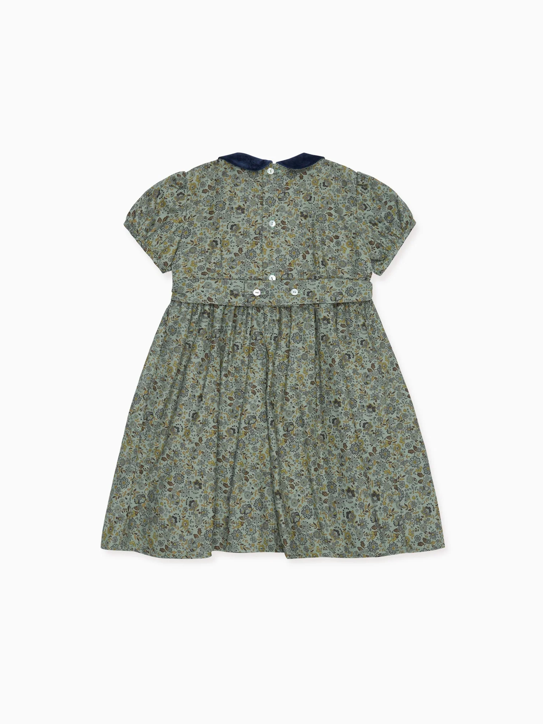 girls green arcadia smock dress