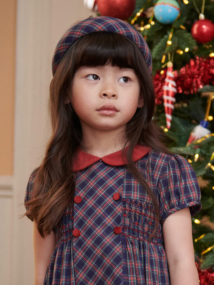 girls tartan wide headband