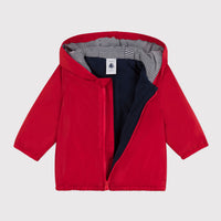 zip up logo hooded jacket