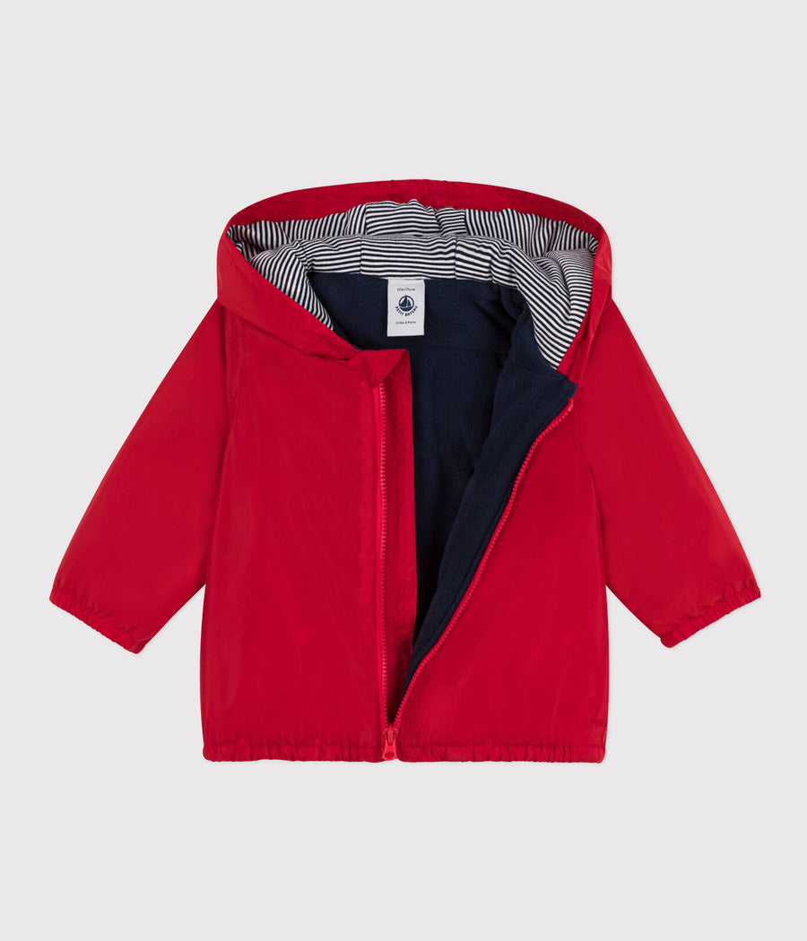 zip up logo hooded jacket