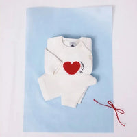 heart cardigan set