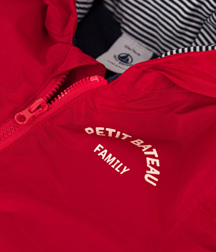 zip up logo hooded jacket