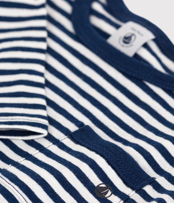 ls striped tee w/pocket