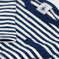 ls striped tee w/pocket