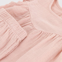gauze sleeveless top & short set