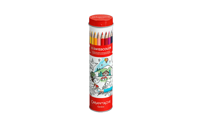 swisscolor tube 18 watercolor pencils + poster