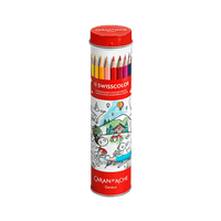 swisscolor tube 18 watercolor pencils + poster