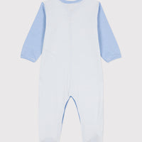 front snap stripe logo footie