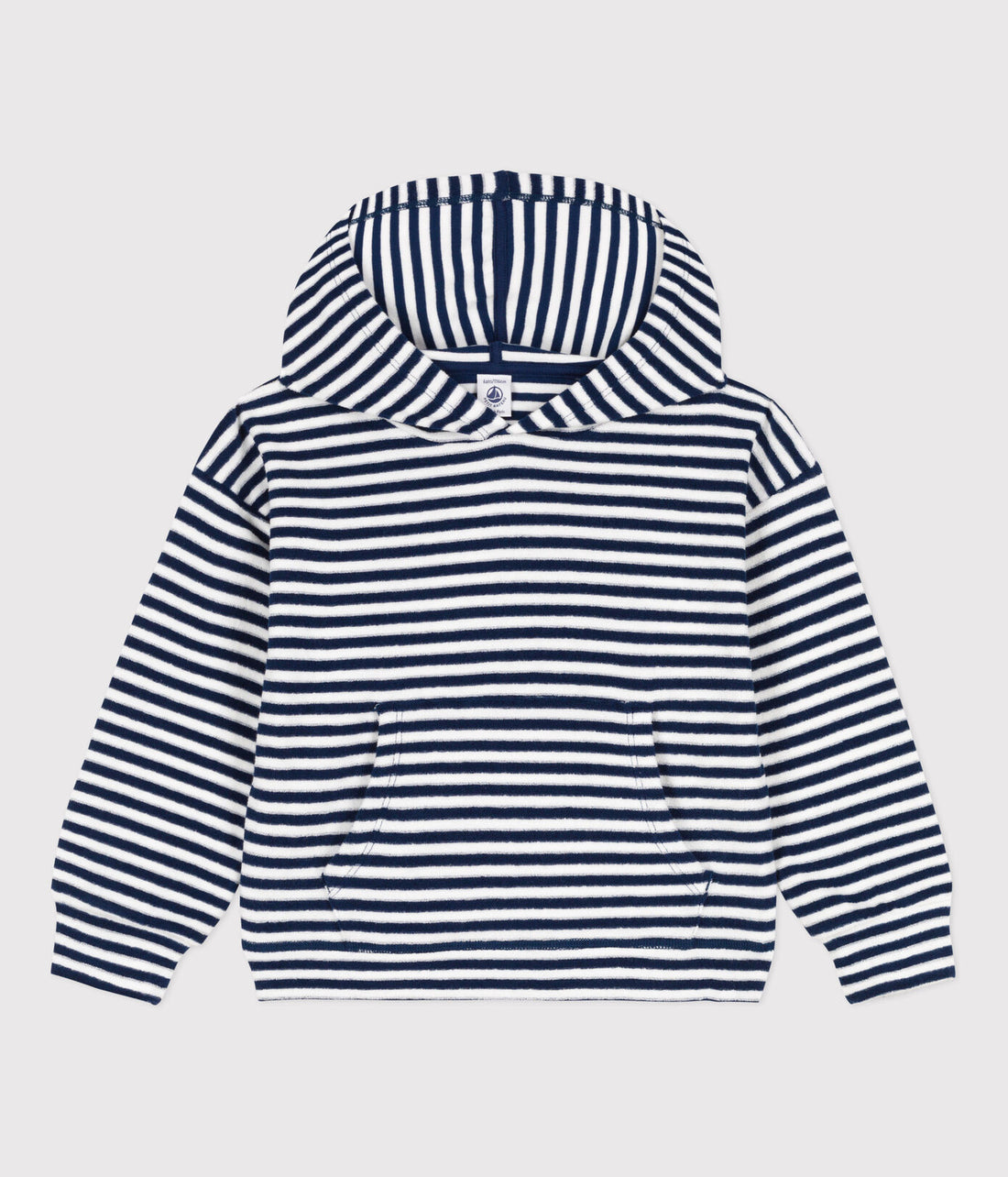 striped terry hoodie