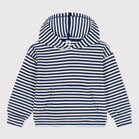 striped terry hoodie