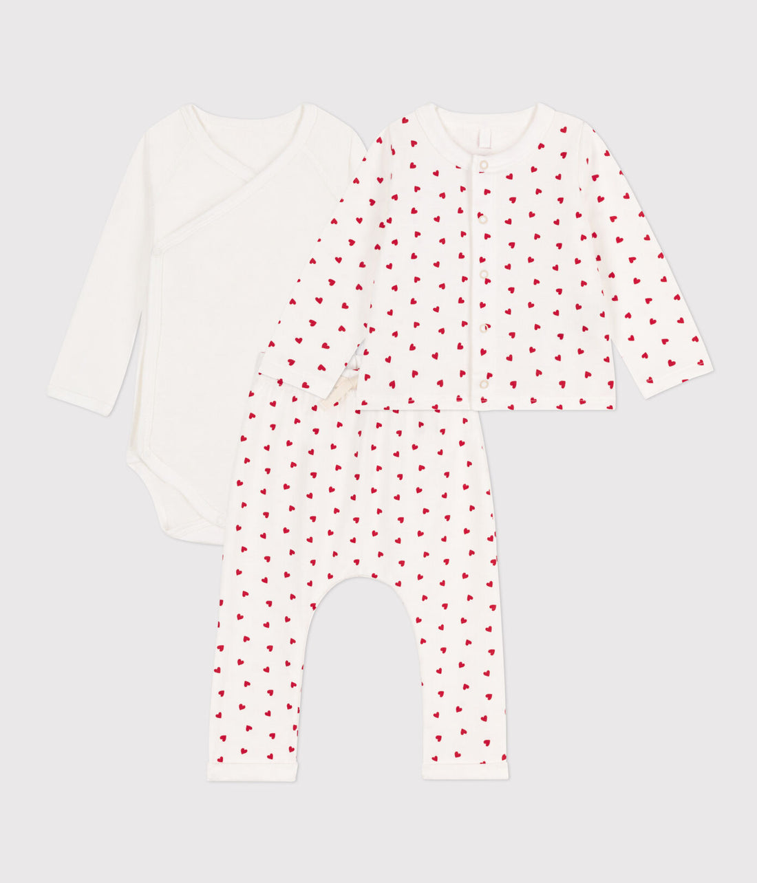ls bodysuit/cardigan/pant set