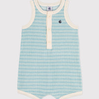bb striped terry romper