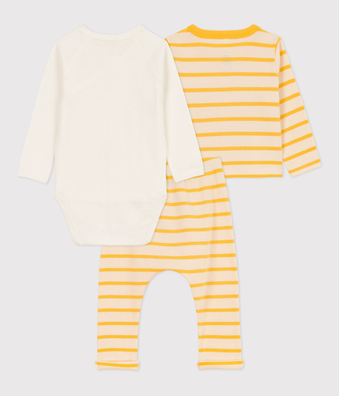 ls bodysuit/cardigan/pant set