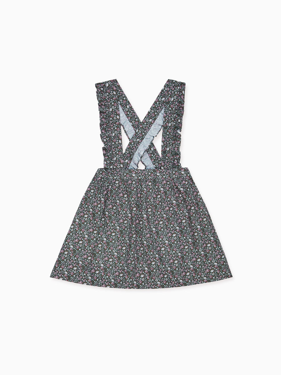 girls green floral agata skirt