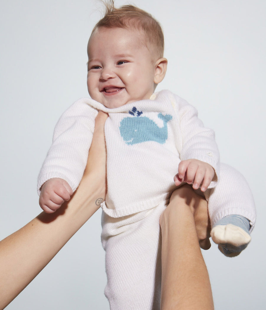 whale knit sweater & pant set
