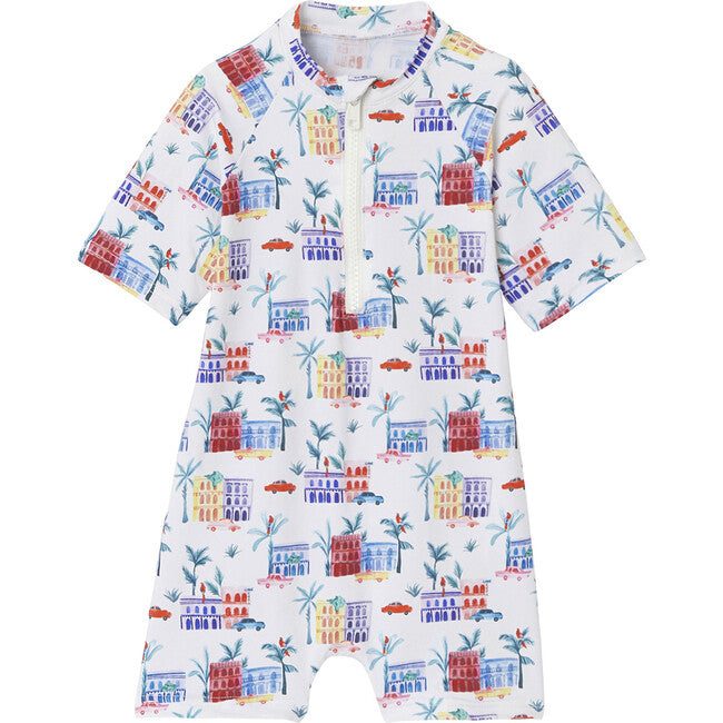 paros short-sleeved swimsuit