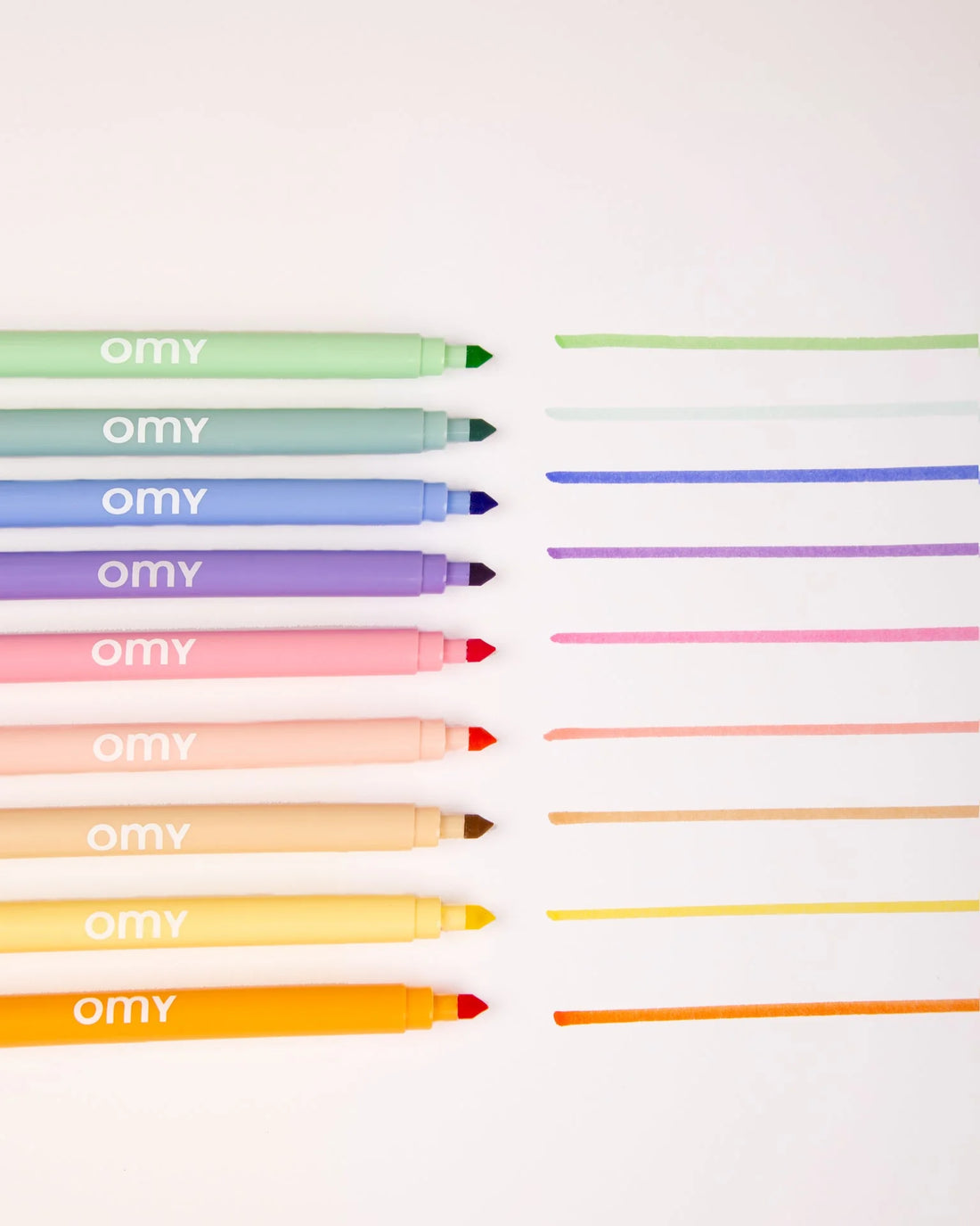 set of 9 pastel markers
