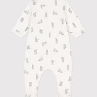 front snap bunny footie