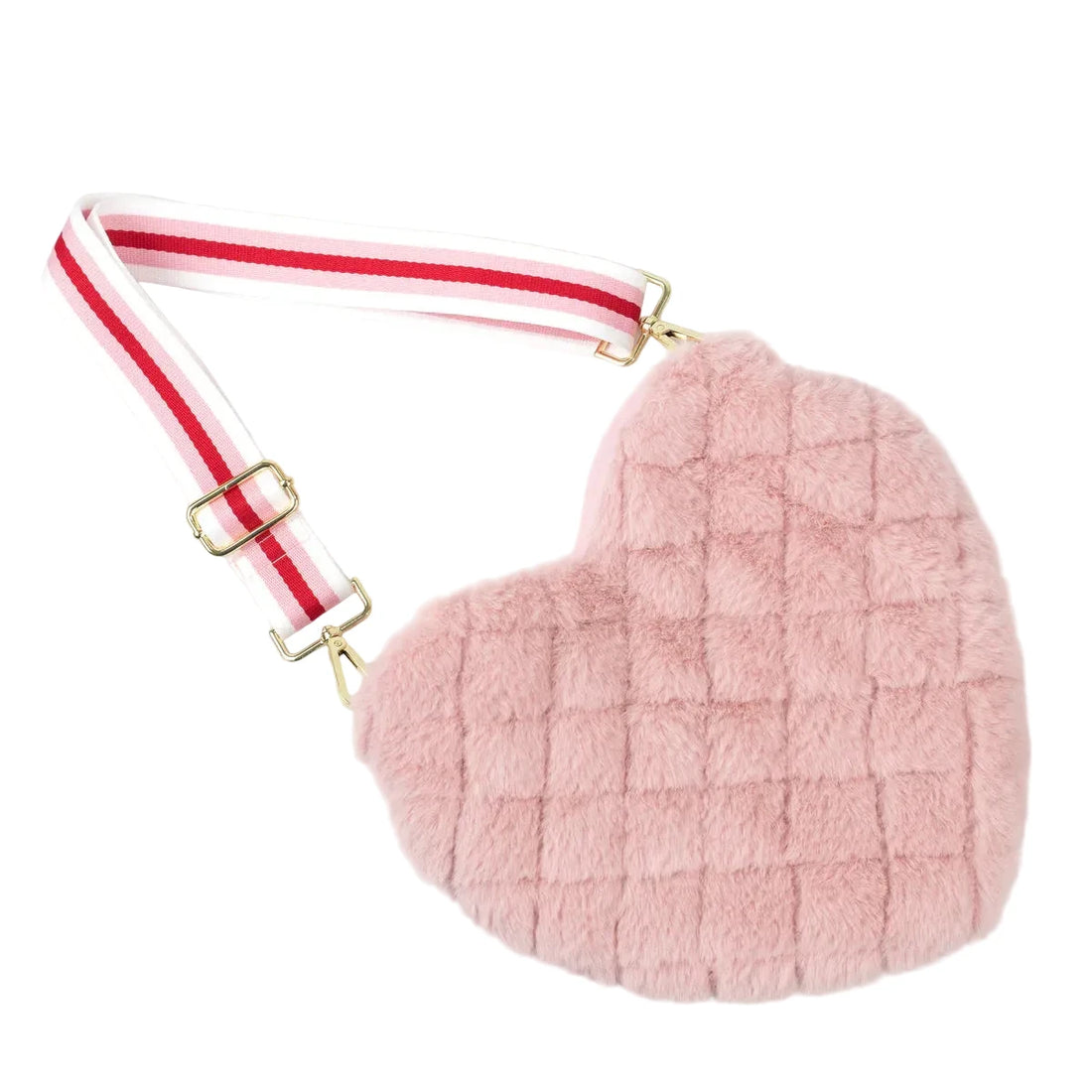 plush heart bag