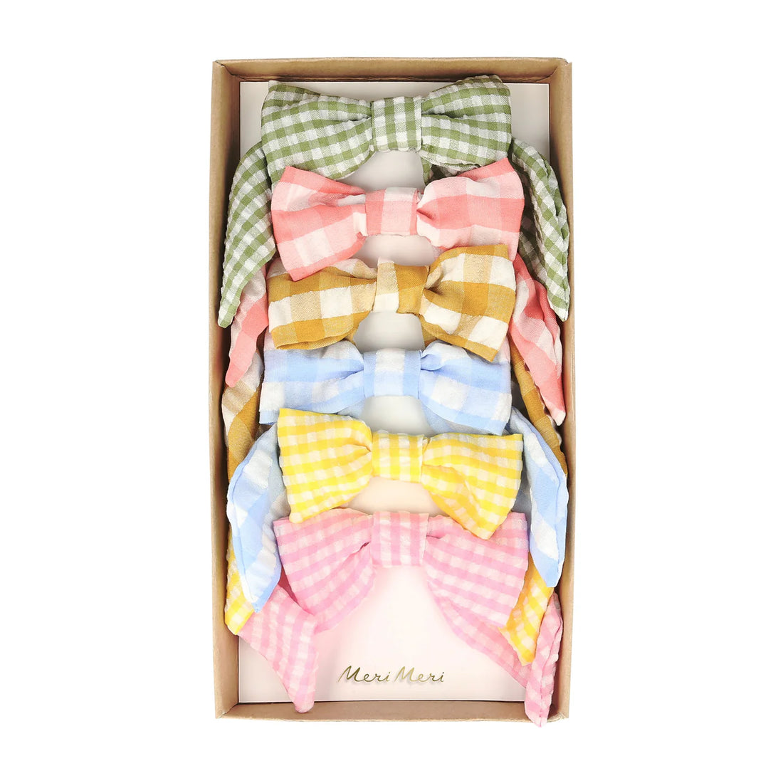 gingham hair bows