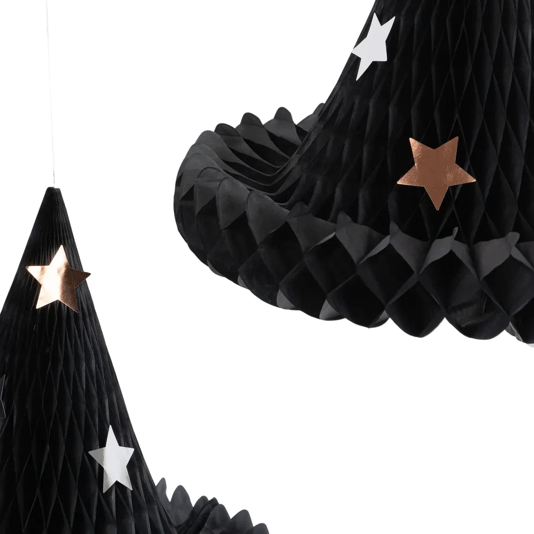 honeycomb witch hat decorations